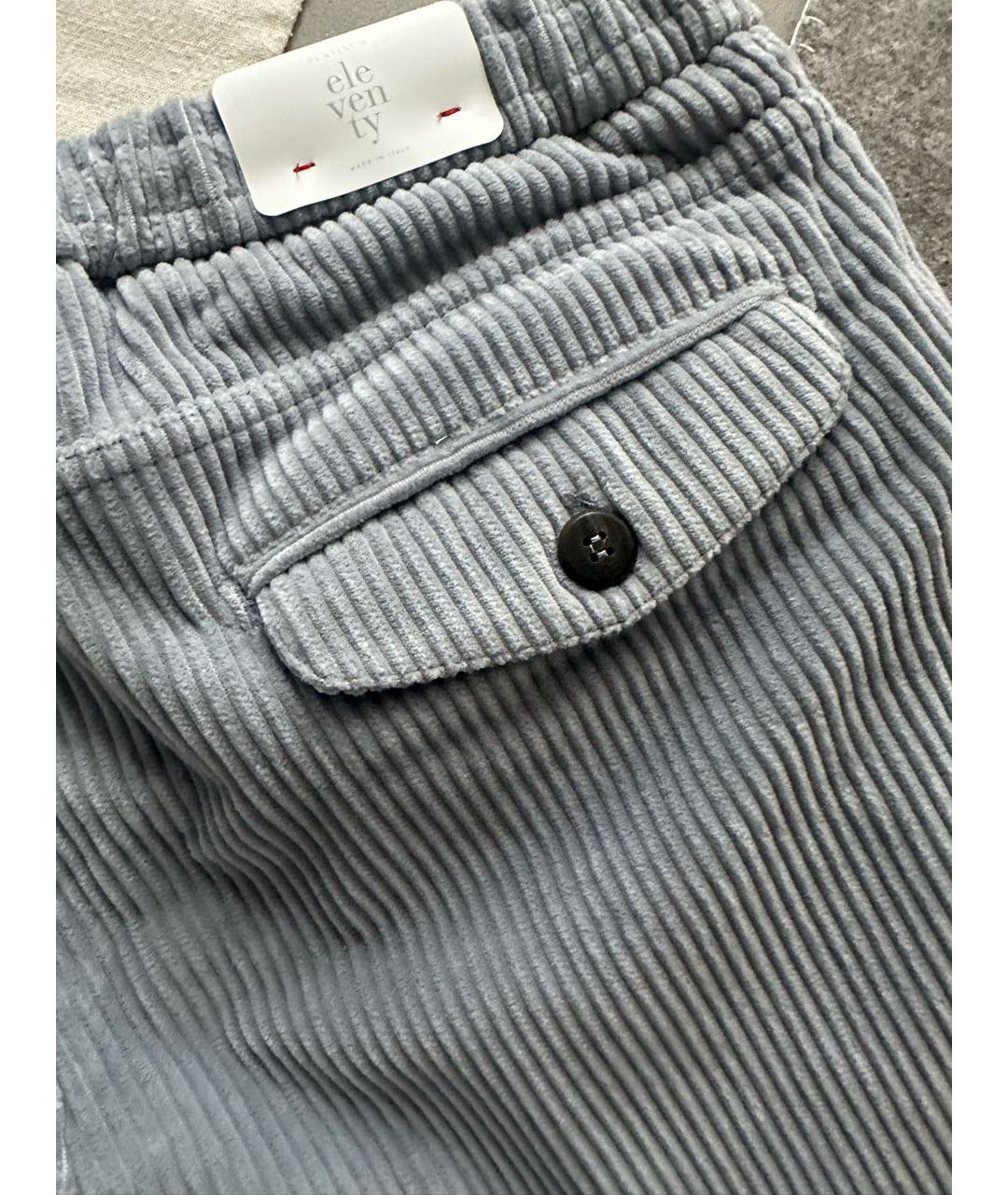 ELEVENTY Серые хлопковые повседневные брюки, фото 4