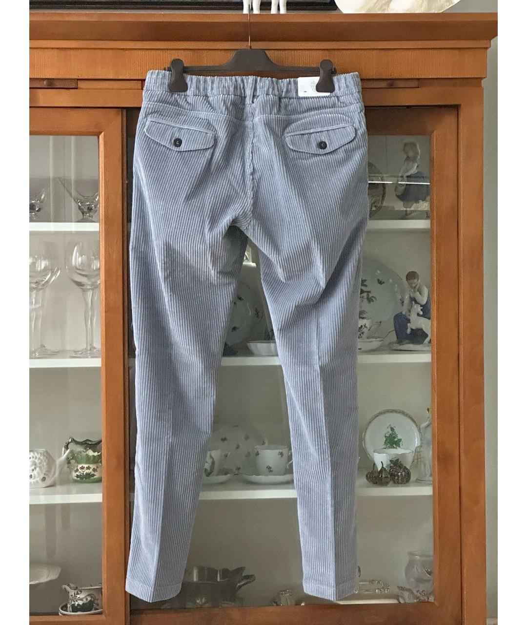 ELEVENTY Серые хлопковые повседневные брюки, фото 2