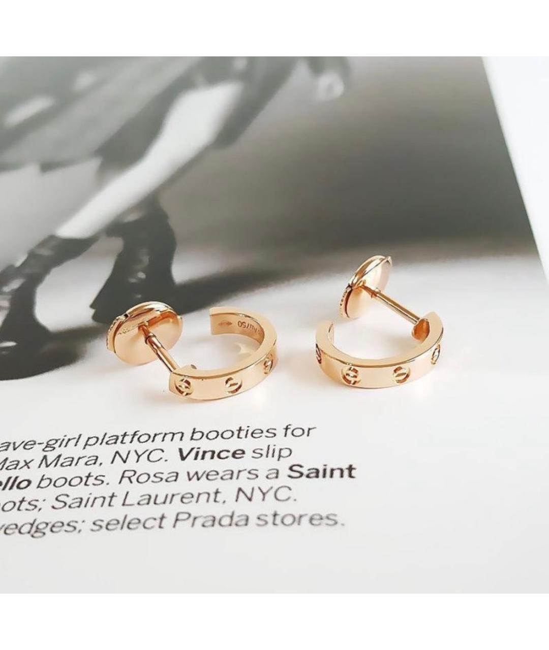 CARTIER Золотые серьги из розового золота, фото 3