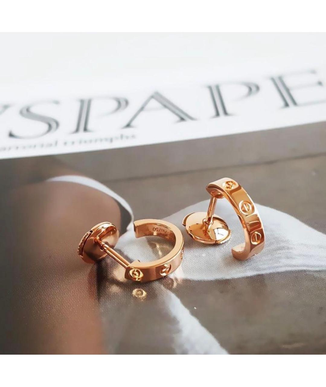 CARTIER Золотые серьги из розового золота, фото 6