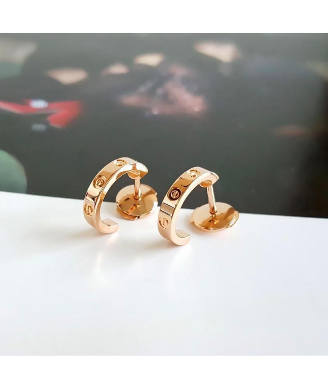 CARTIER Золотые серьги из розового золота, фото 4