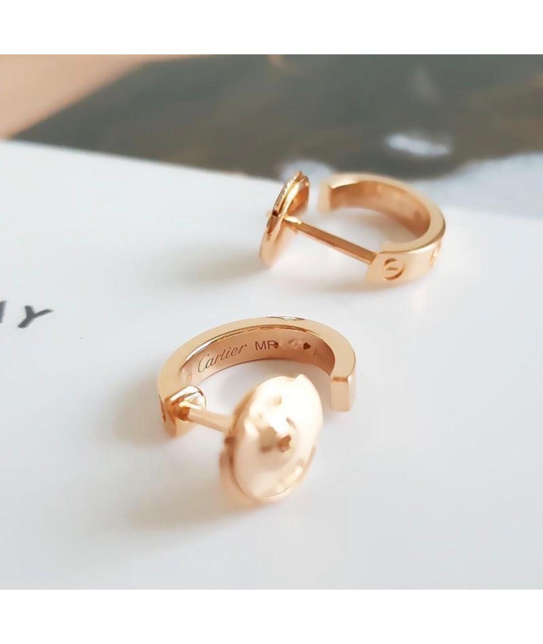 CARTIER Золотые серьги из розового золота, фото 5