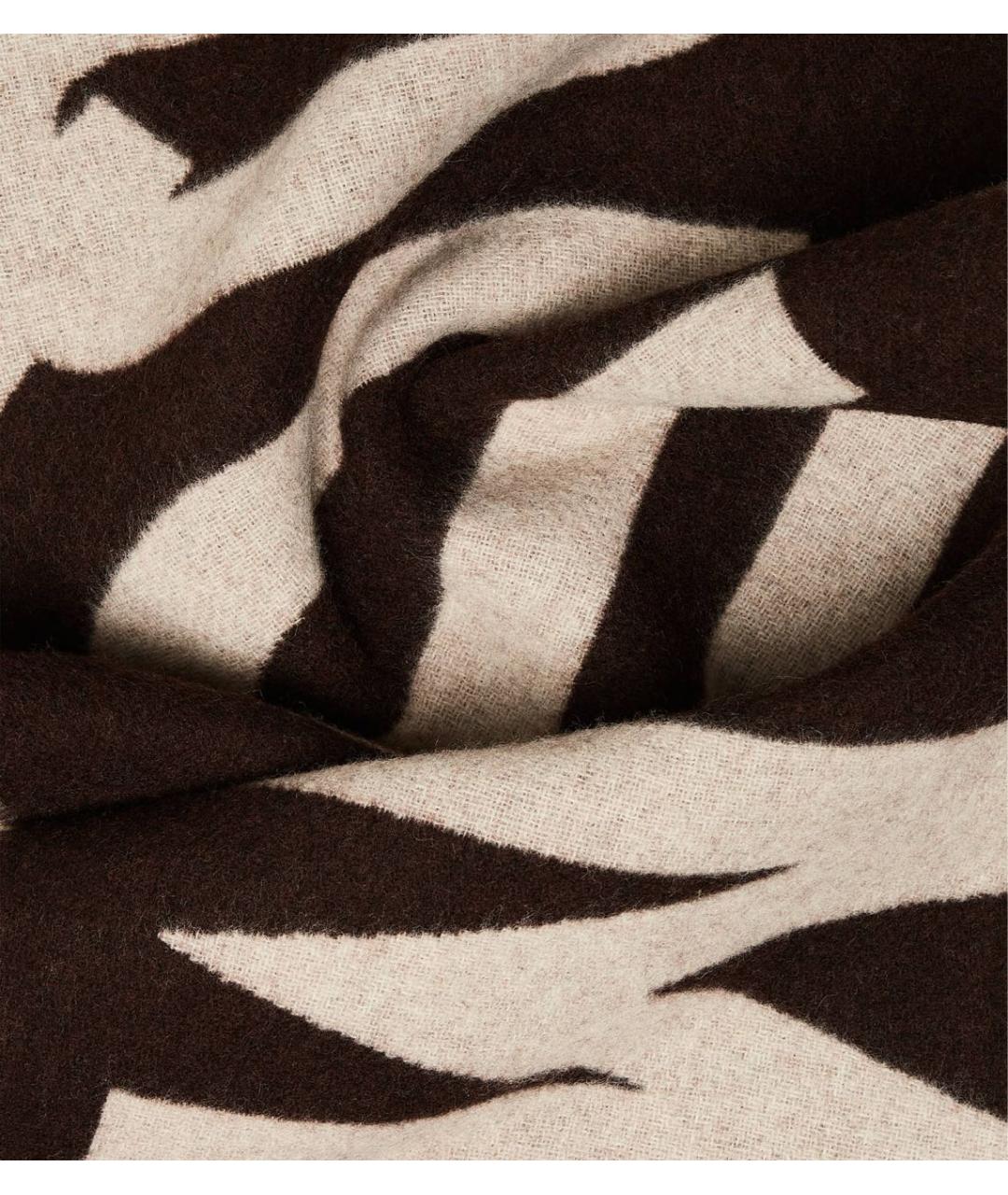 JACQUEMUS Коричневый шерстяной шарф, фото 4