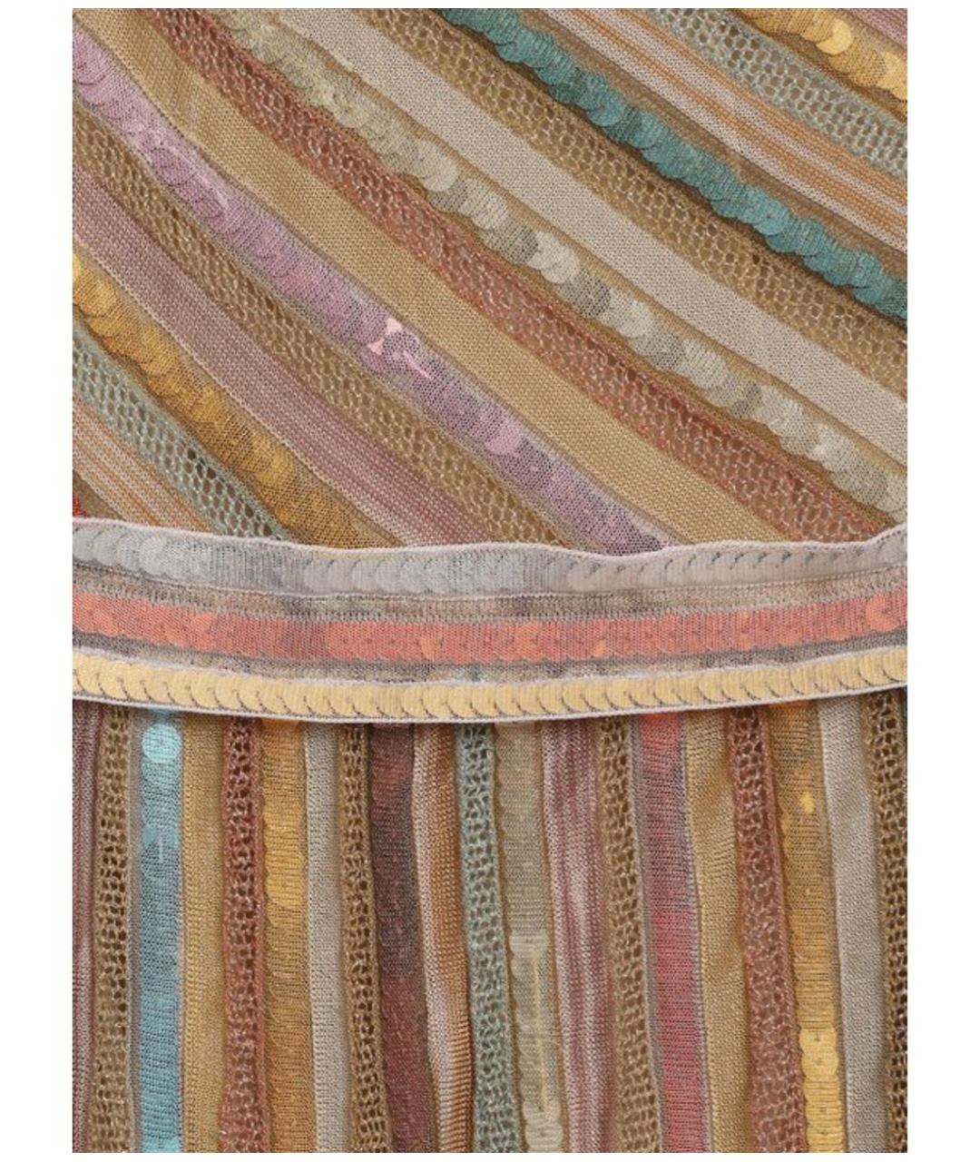 MISSONI Мульти шелковое коктейльное платье, фото 4