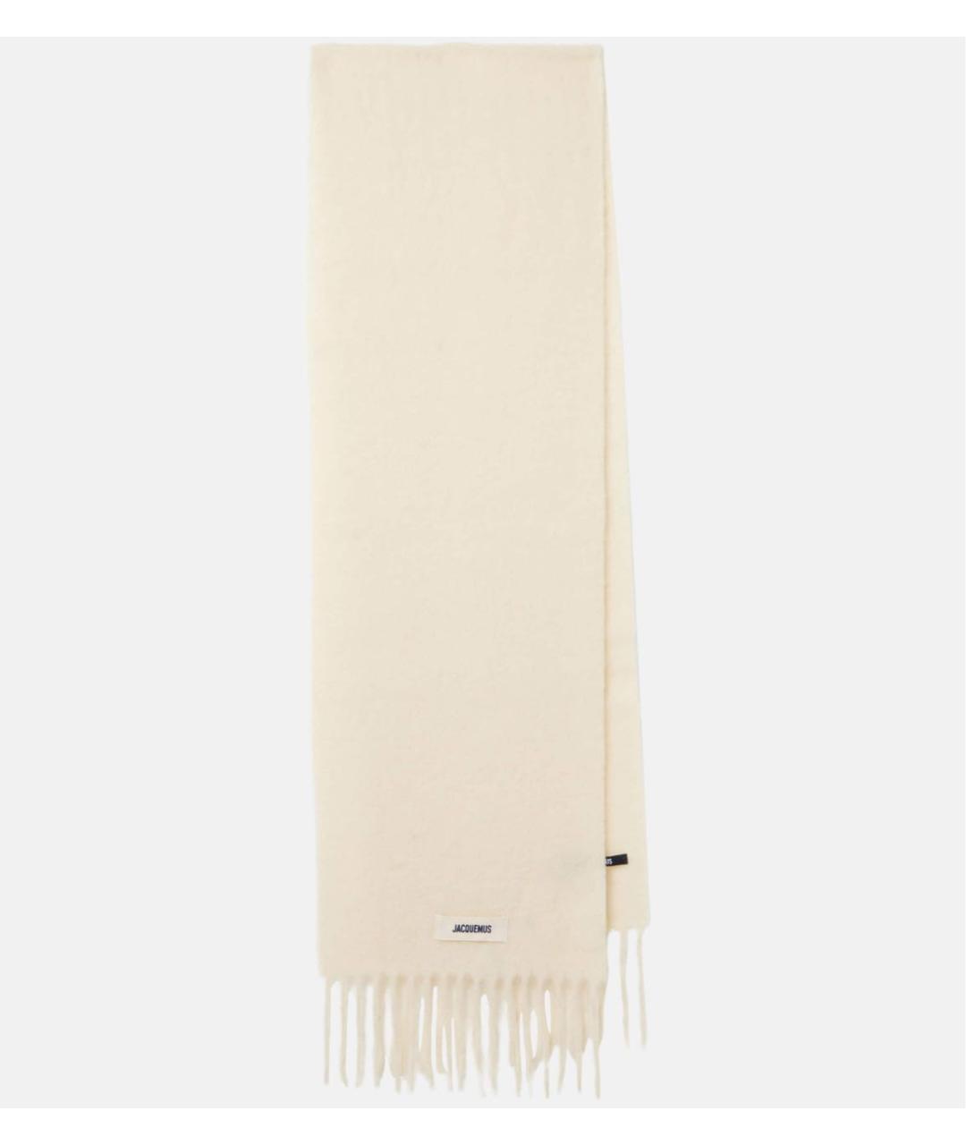 JACQUEMUS Бежевый шерстяной шарф, фото 6