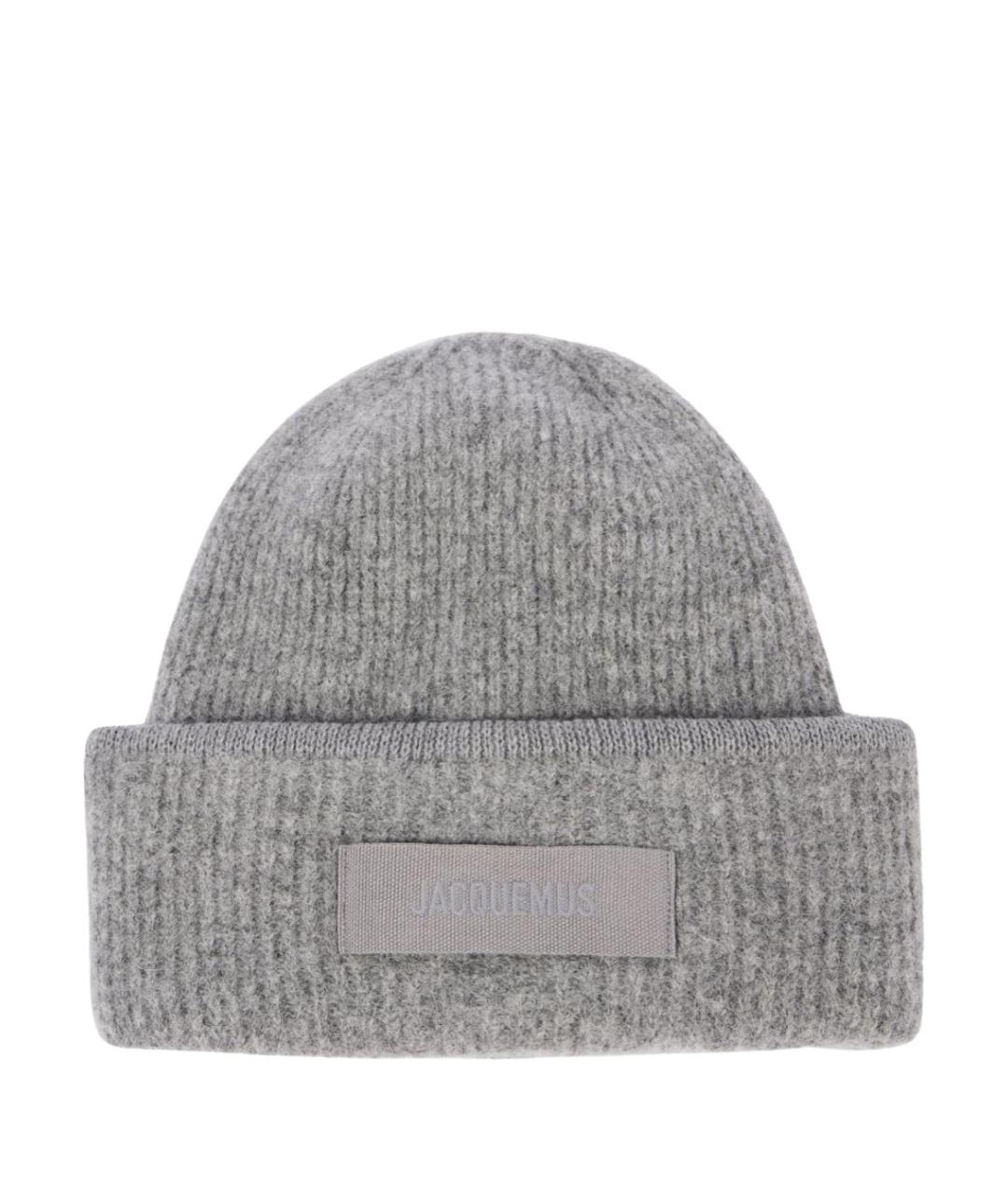 JACQUEMUS Серая шерстяная шапка, фото 1