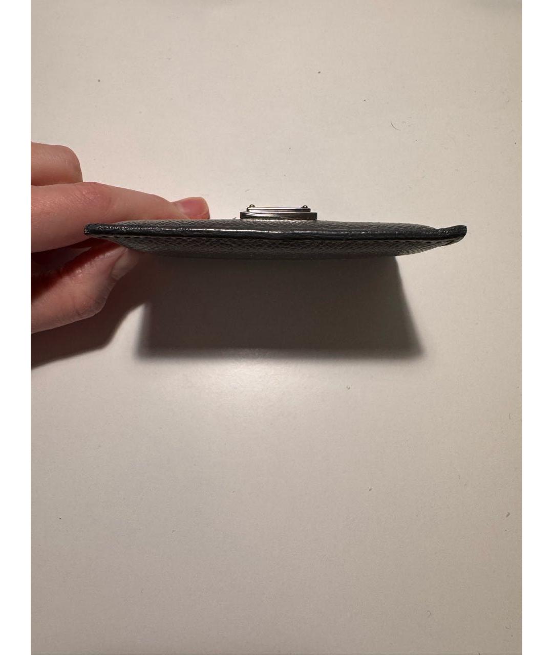 DOLCE&GABBANA Антрацитовый кожаный кардхолдер, фото 4