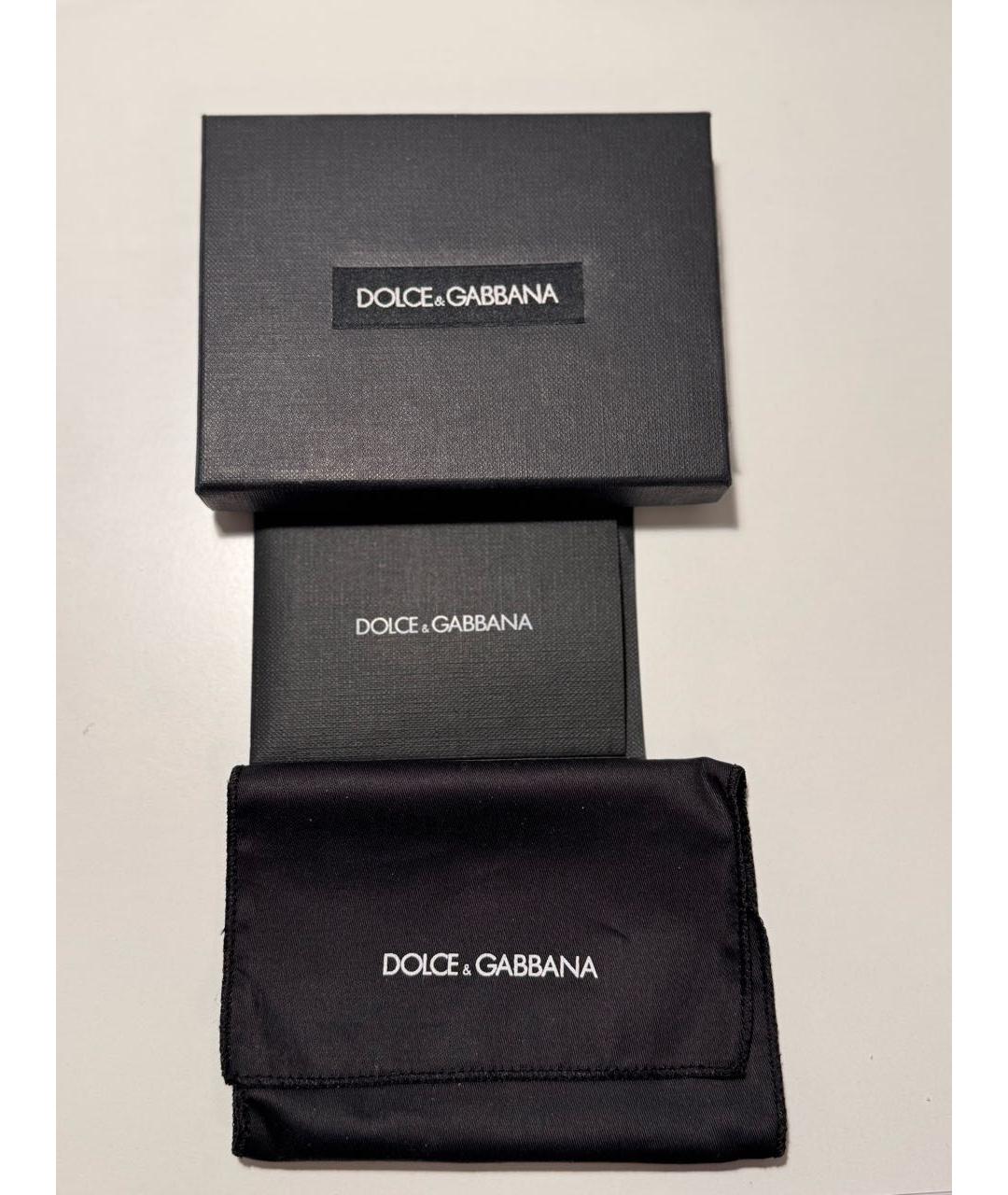 DOLCE&GABBANA Антрацитовый кожаный кардхолдер, фото 5