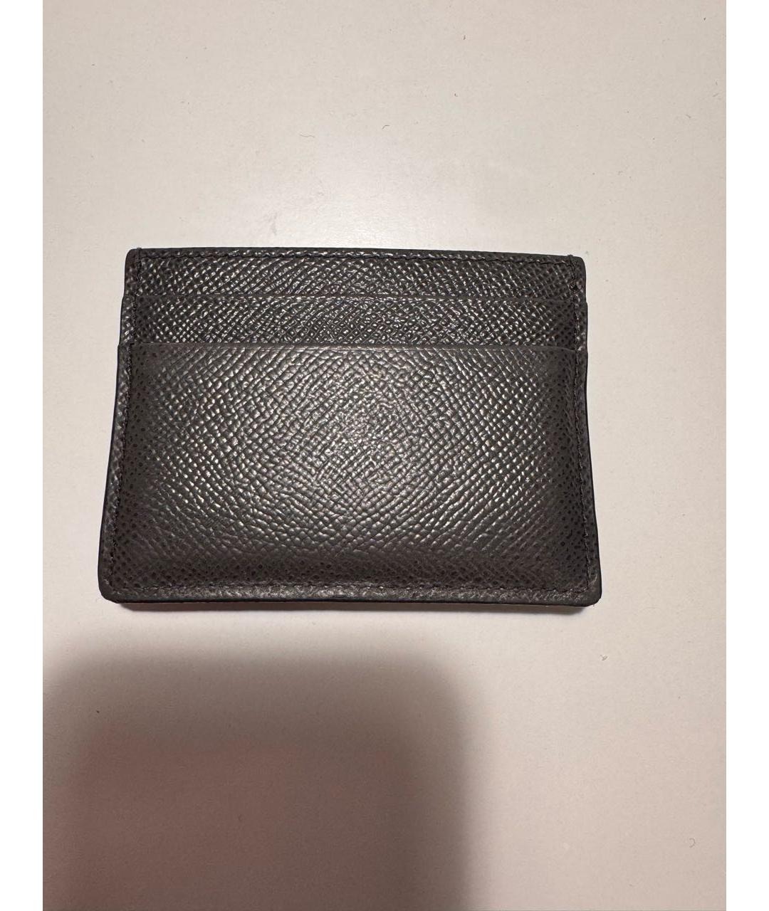 DOLCE&GABBANA Антрацитовый кожаный кардхолдер, фото 3