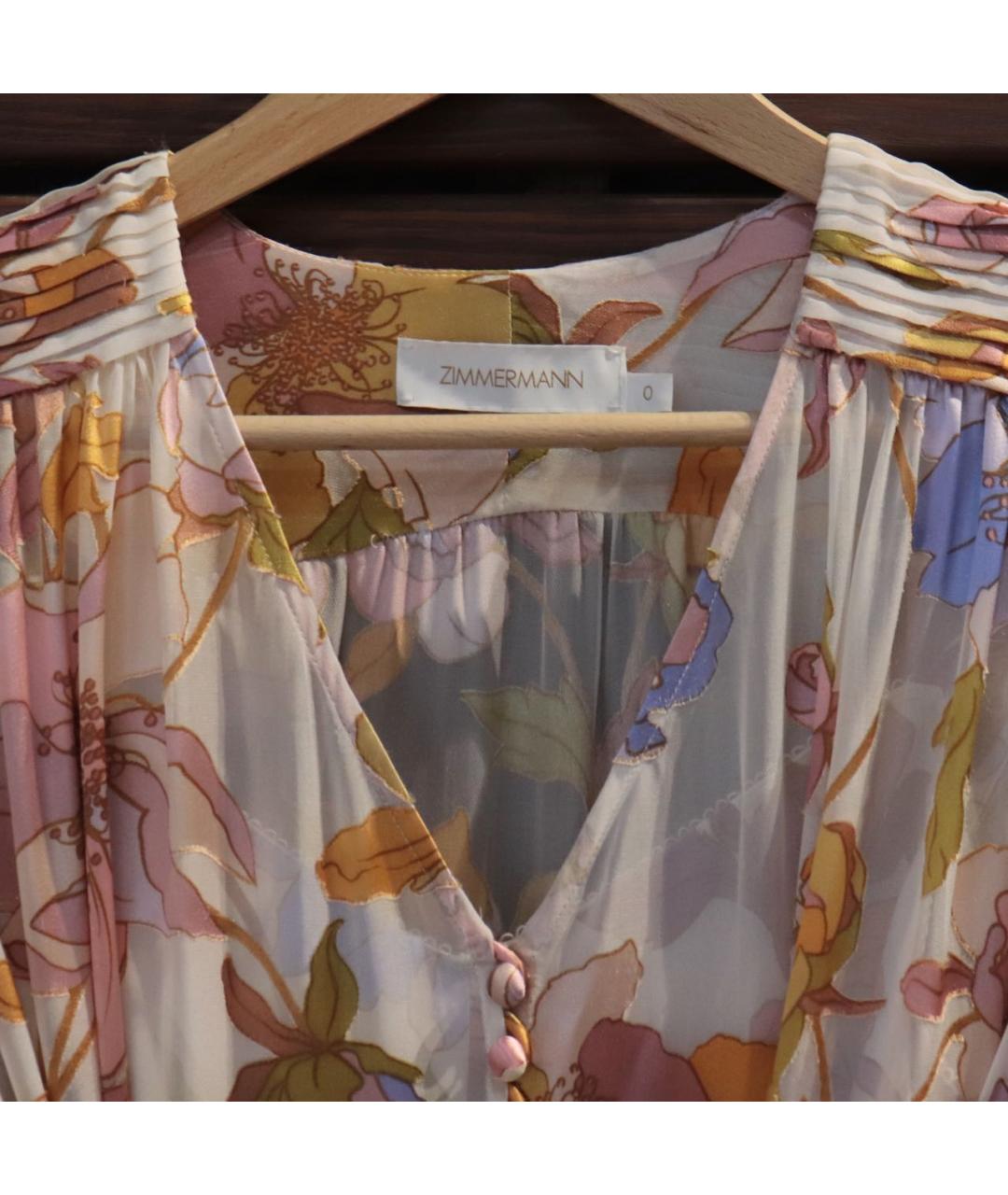 ZIMMERMANN Мульти шелковое повседневное платье, фото 3