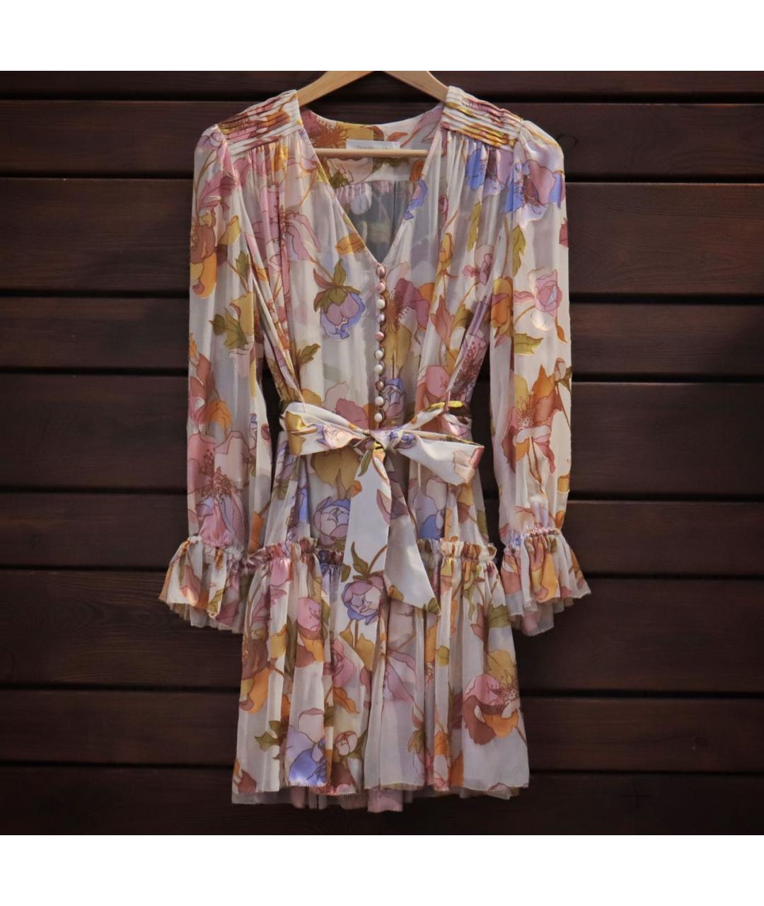 ZIMMERMANN Мульти шелковое повседневное платье, фото 2