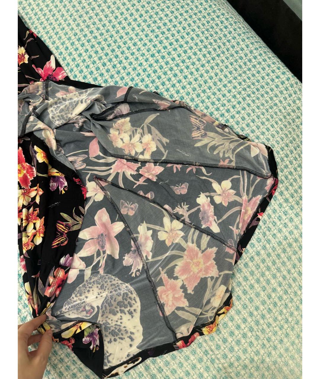 ROBERTO CAVALLI Мульти вискозное повседневное платье, фото 3