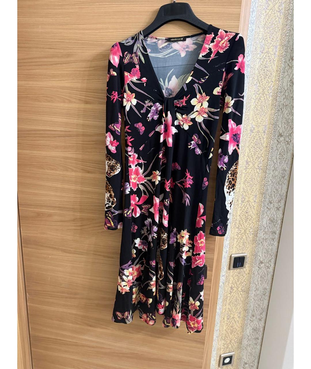 ROBERTO CAVALLI Мульти вискозное повседневное платье, фото 6