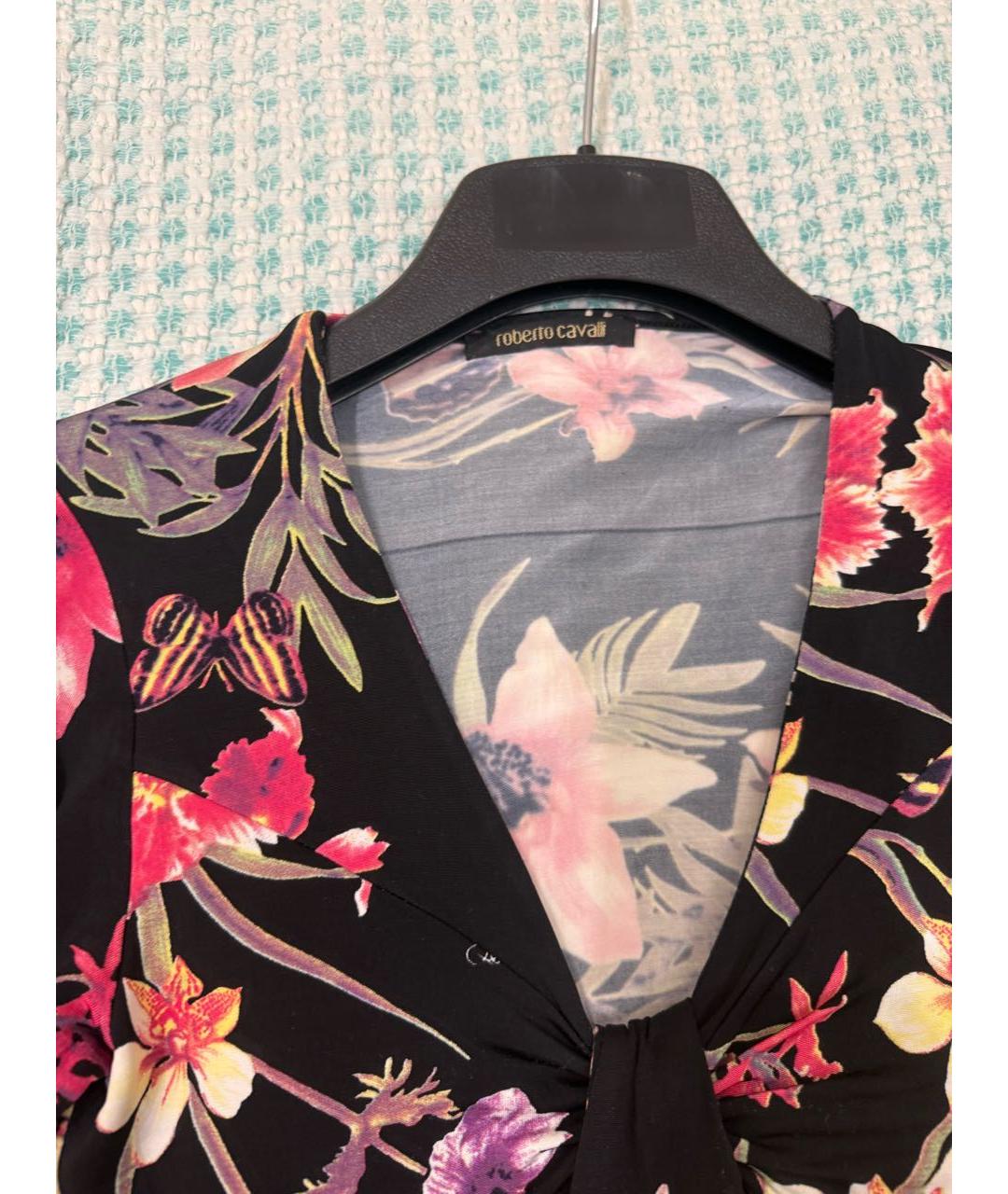 ROBERTO CAVALLI Мульти вискозное повседневное платье, фото 2