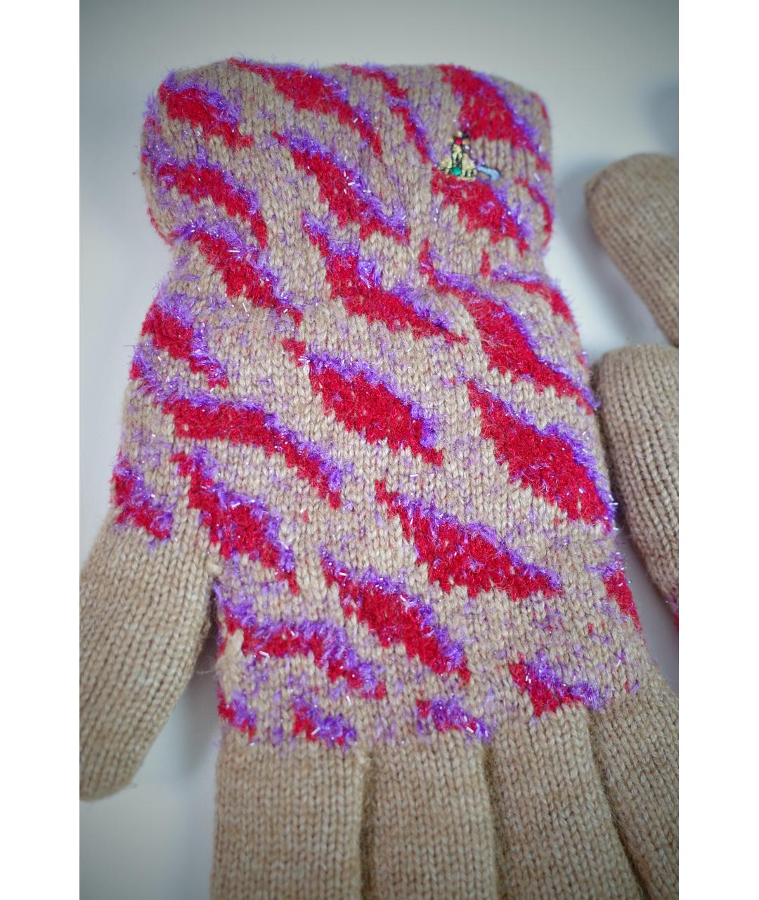 VIVIENNE WESTWOOD Мульти шерстяные перчатки, фото 4