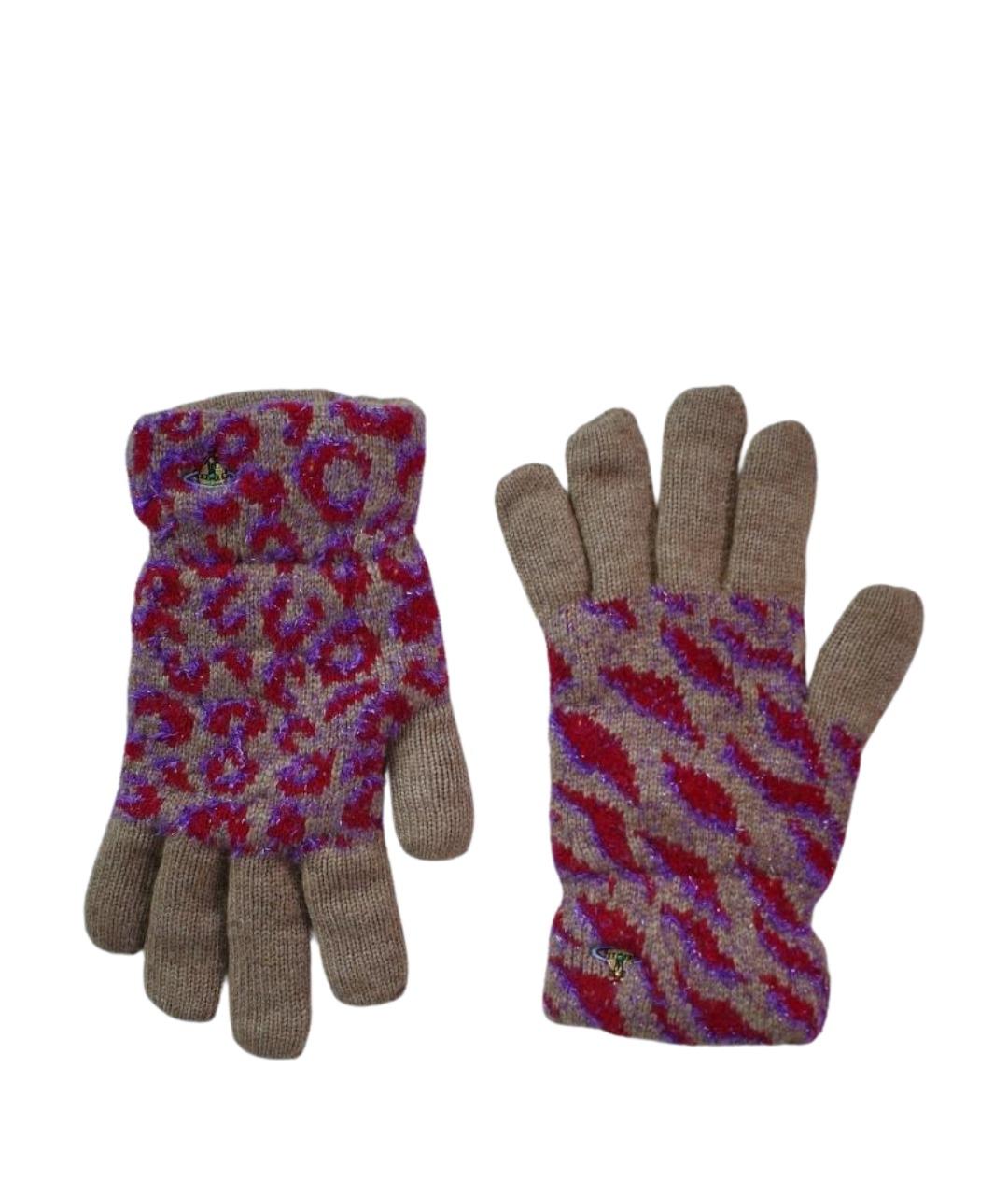 VIVIENNE WESTWOOD Мульти шерстяные перчатки, фото 1