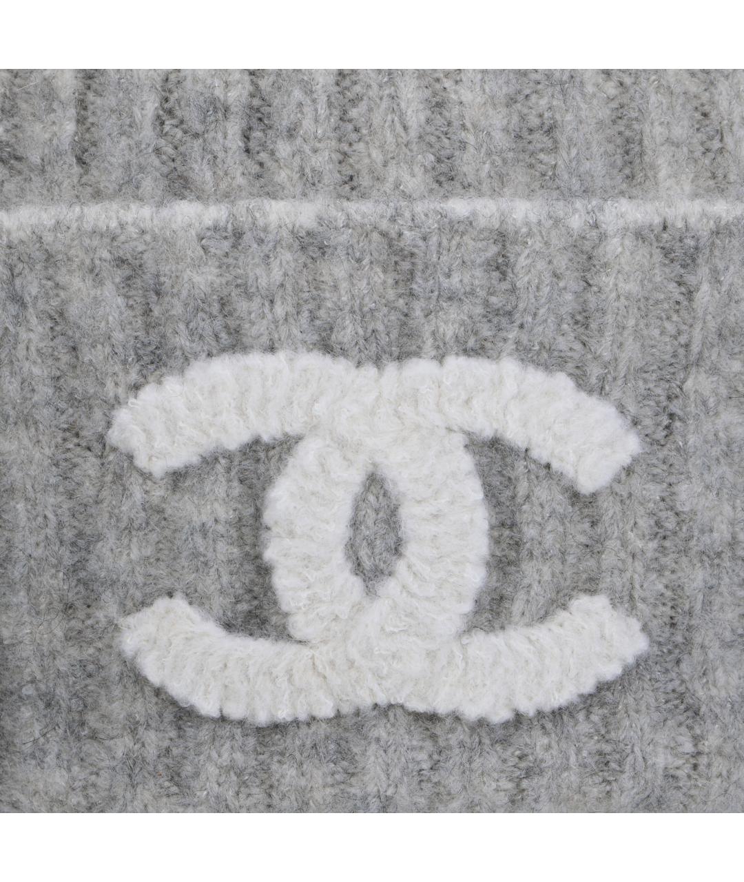CHANEL Серая кашемировая шапка, фото 5
