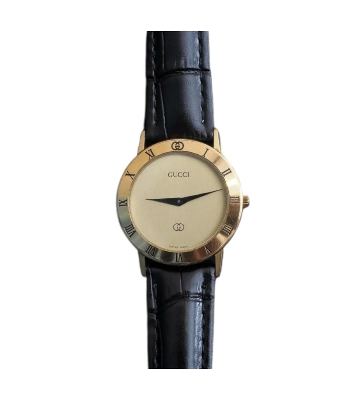 GUCCI Черные металлические часы, фото 4