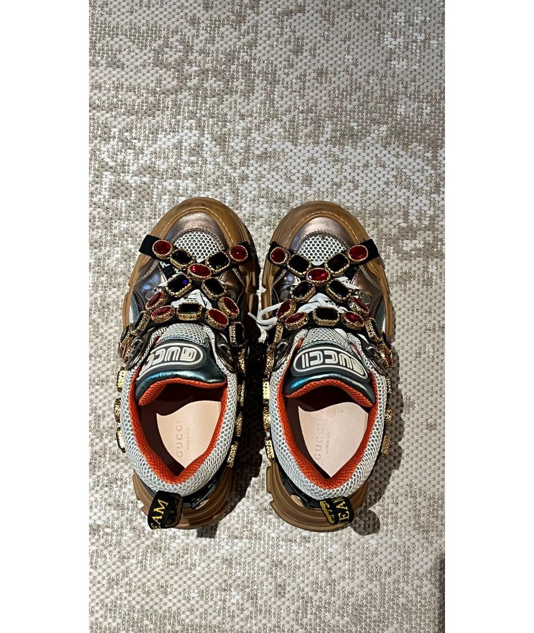 GUCCI Мульти кожаные кроссовки, фото 3