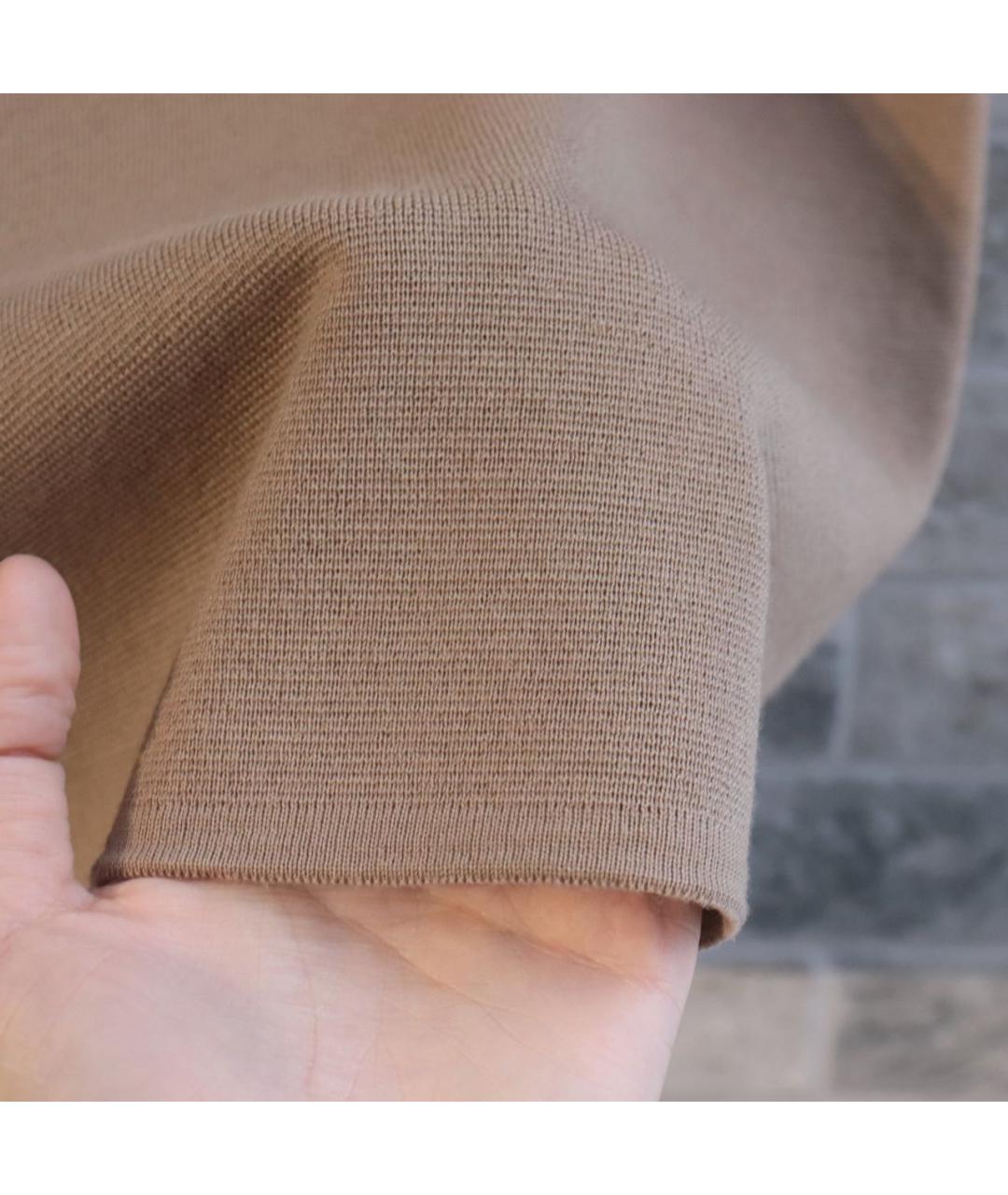 MAX MARA STUDIO Бежевая шерстяная юбка миди, фото 5