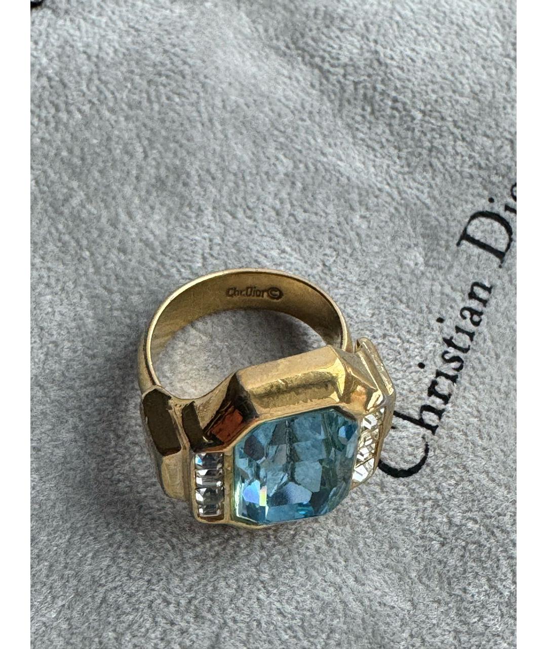 CHRISTIAN DIOR Золотое металлическое кольцо, фото 2