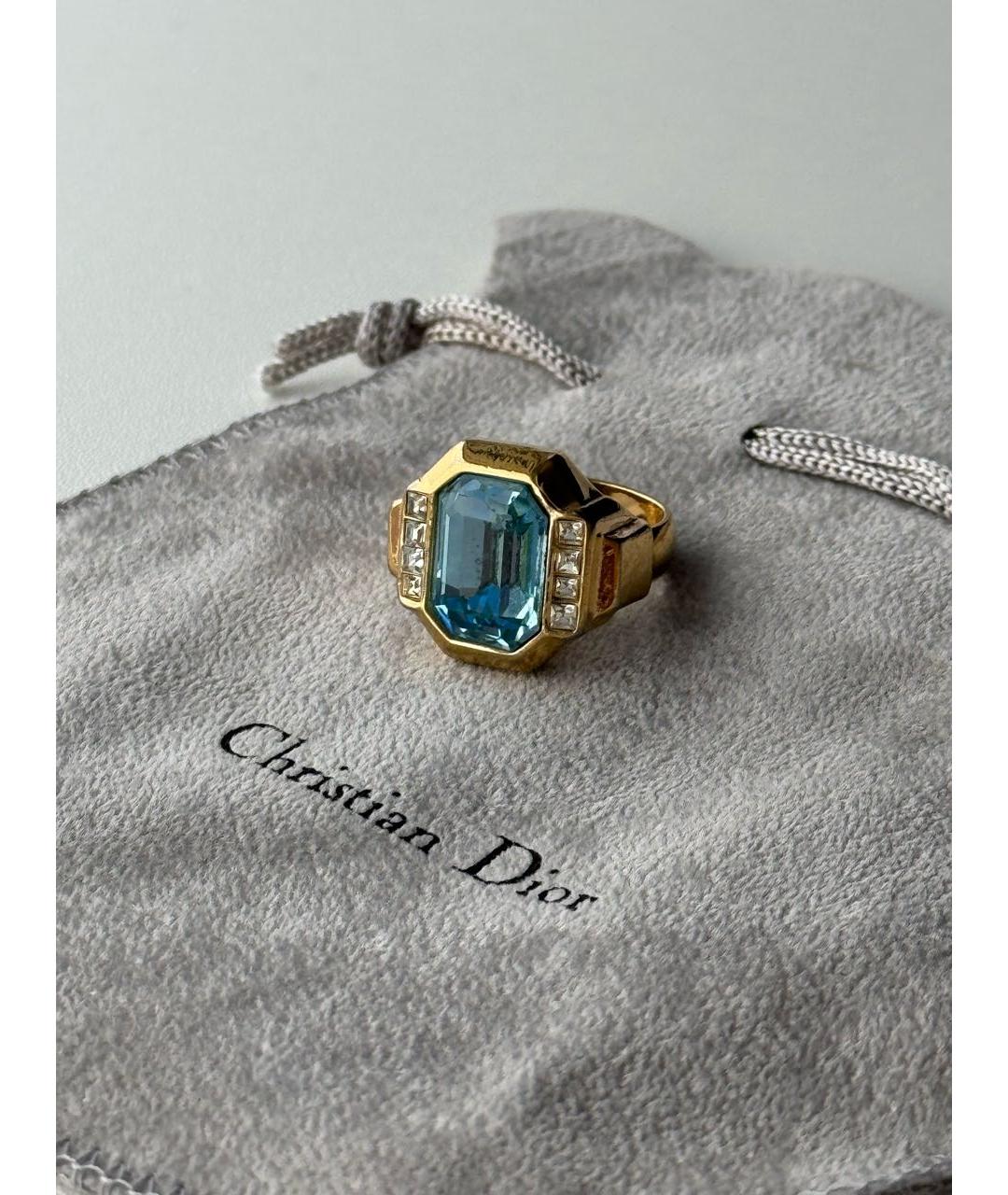 CHRISTIAN DIOR Золотое металлическое кольцо, фото 5