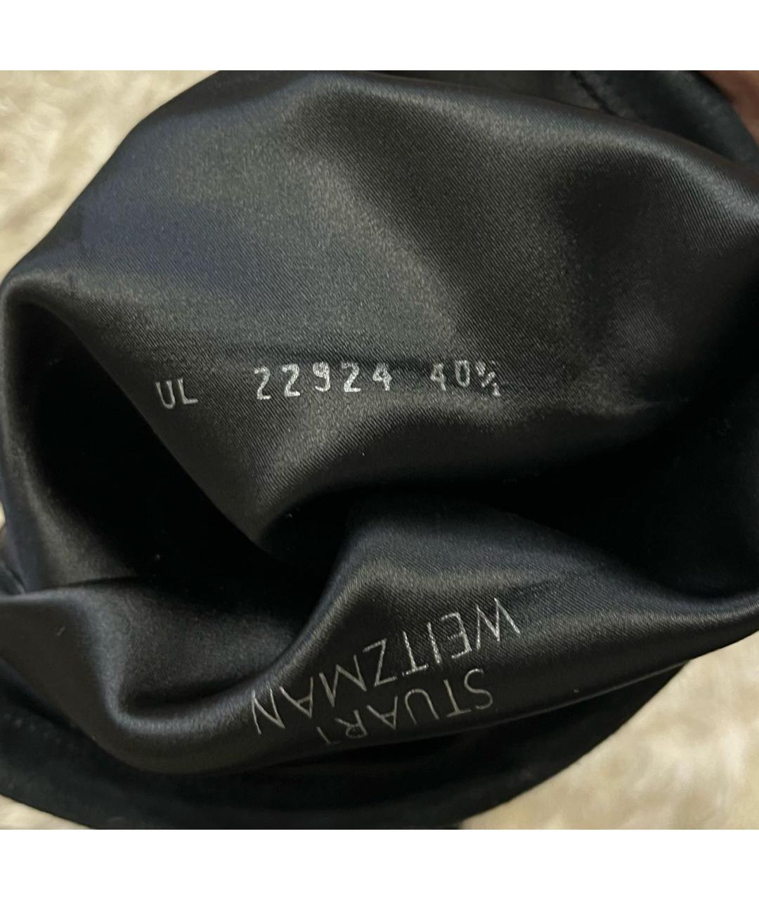 STUART WEITZMAN Черные замшевые ботфорты, фото 5