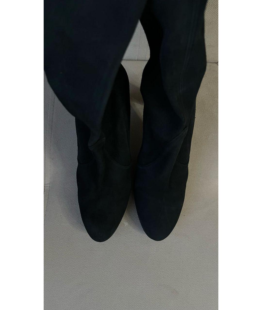 STUART WEITZMAN Черные замшевые ботфорты, фото 2
