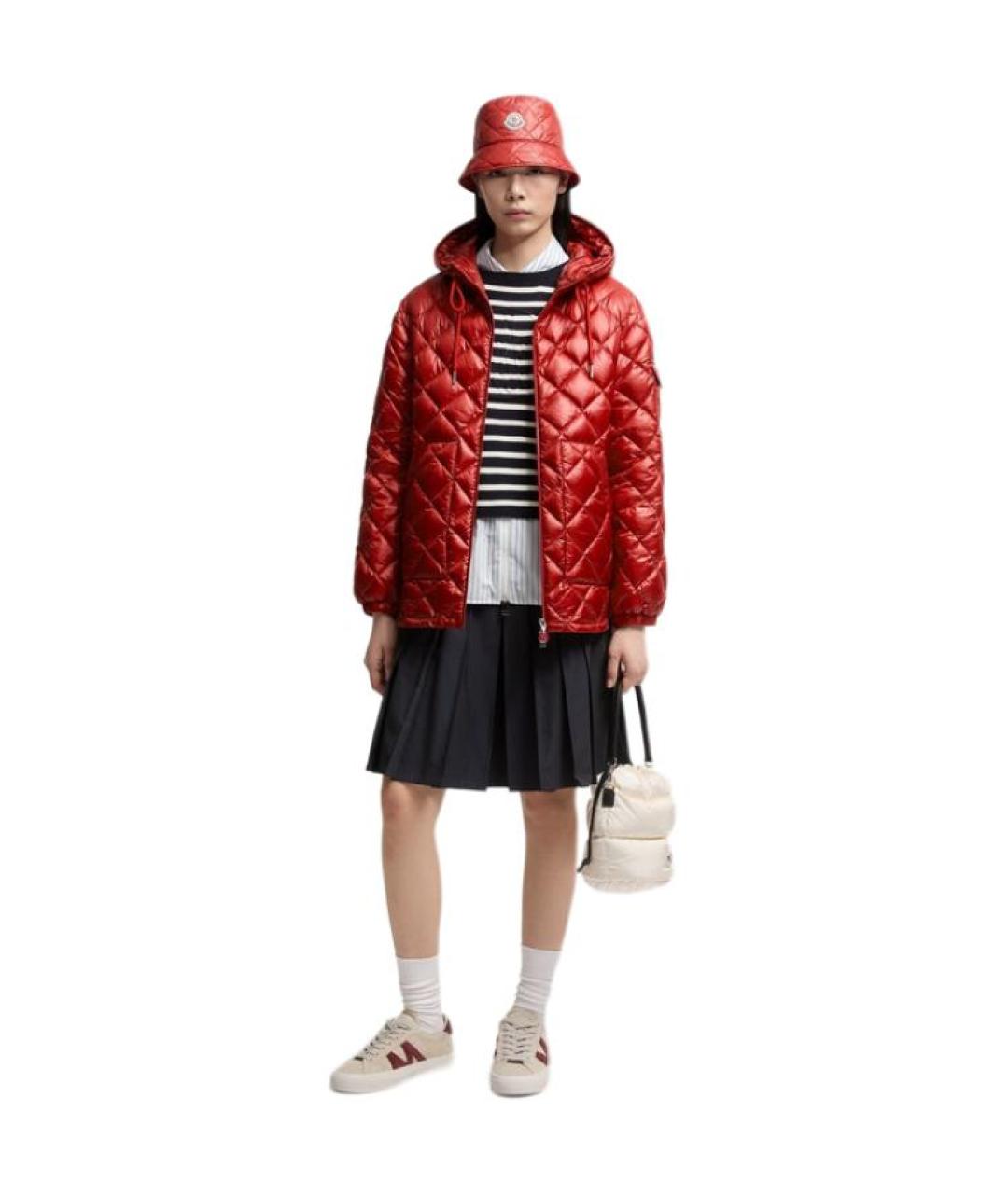 MONCLER Красный пуховик, фото 2