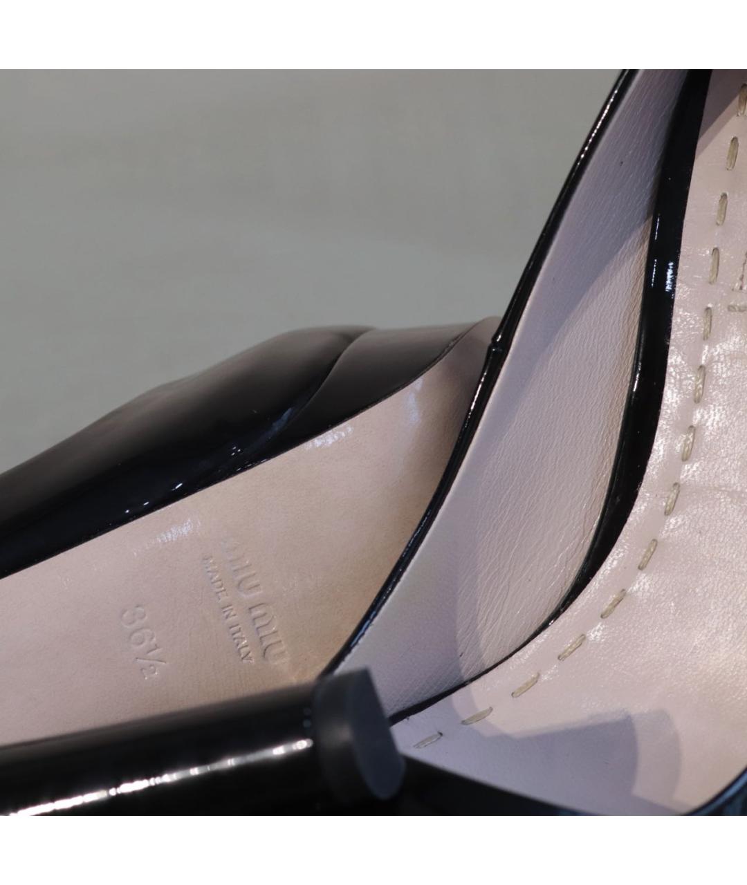 MIU MIU Черные туфли из лакированной кожи, фото 8