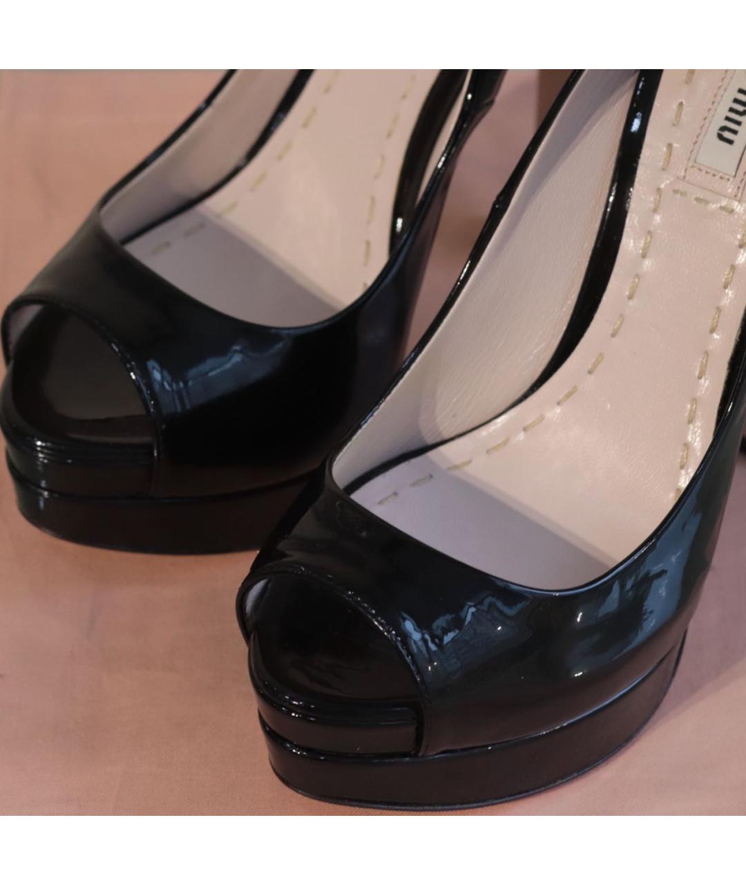 MIU MIU Черные туфли из лакированной кожи, фото 3