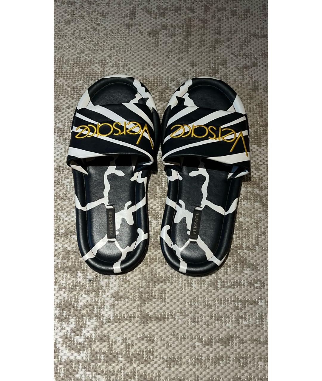 VERSACE Мульти кожаные шлепанцы, фото 3