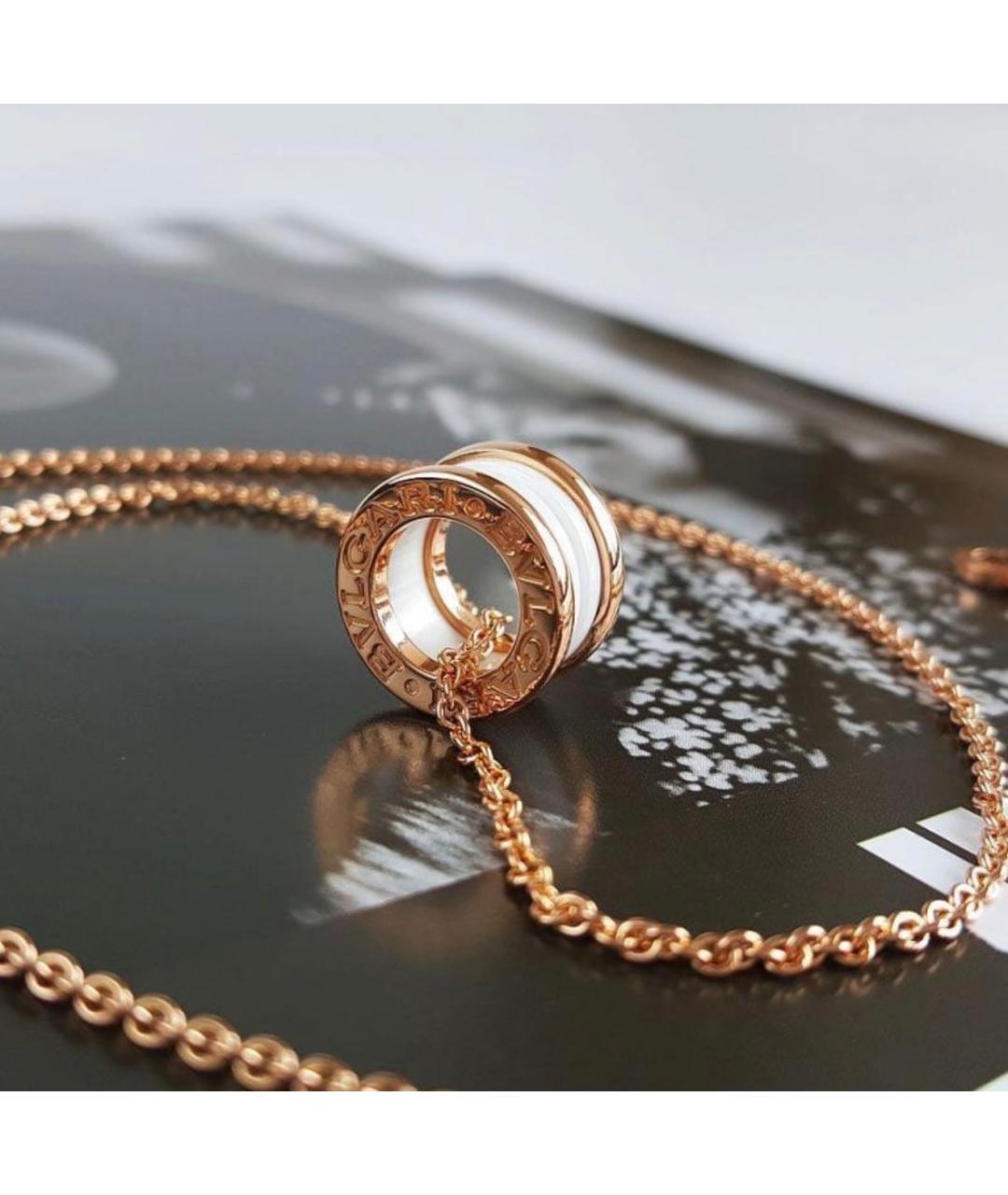 BVLGARI Золотая подвеска из розового золота, фото 4