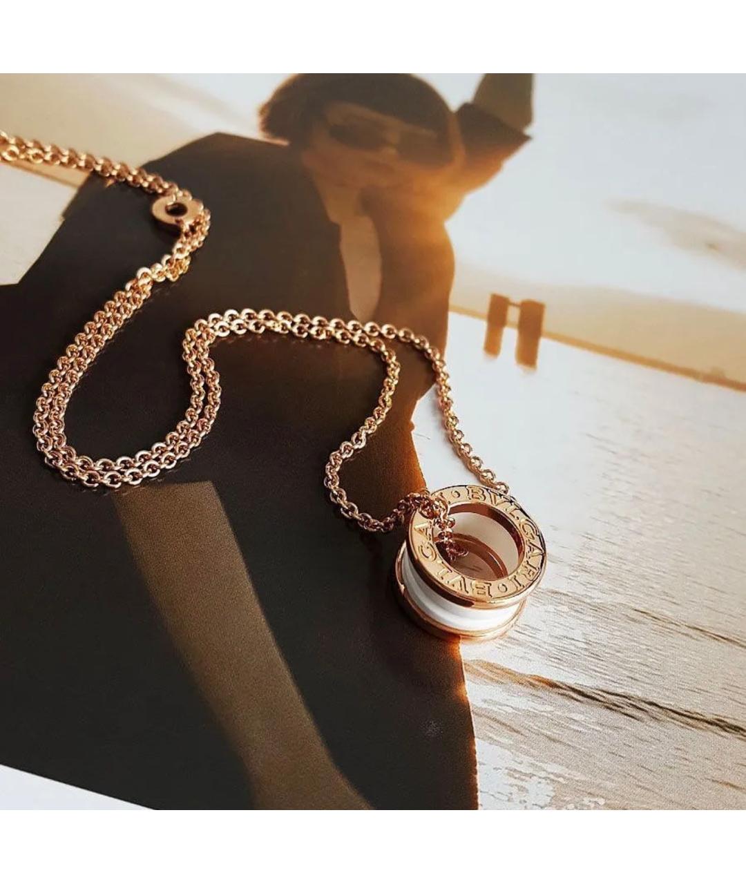 BVLGARI Золотая подвеска из розового золота, фото 3