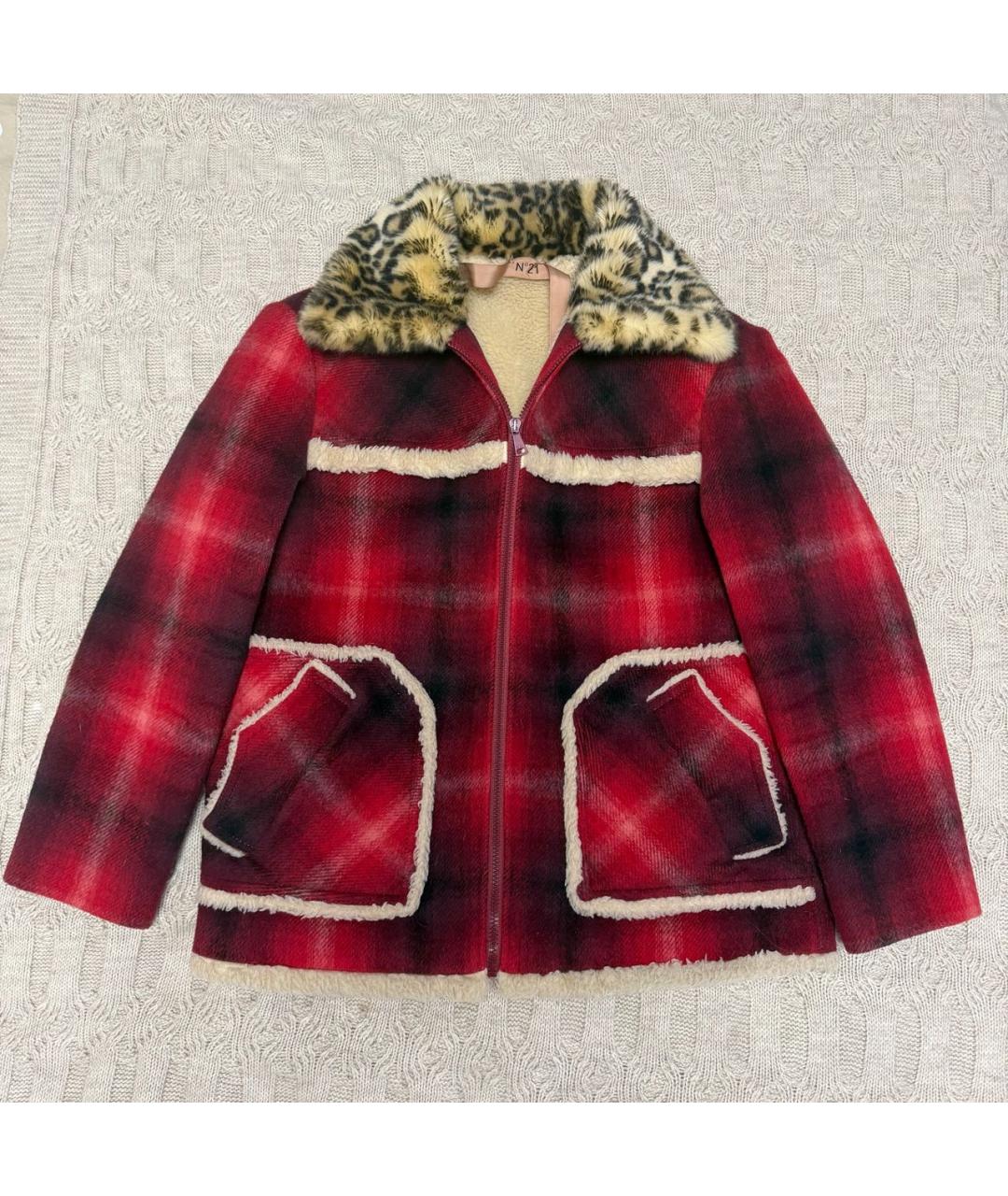 NO. 21 Мульти шерстяное пальто, фото 5