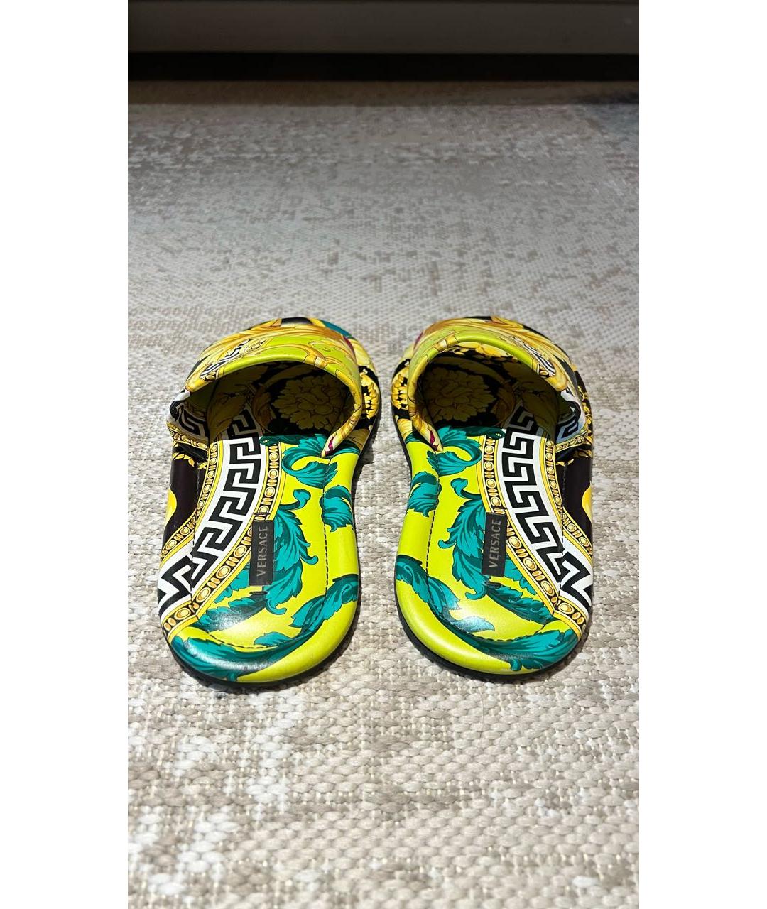 VERSACE Мульти кожаные шлепанцы, фото 4