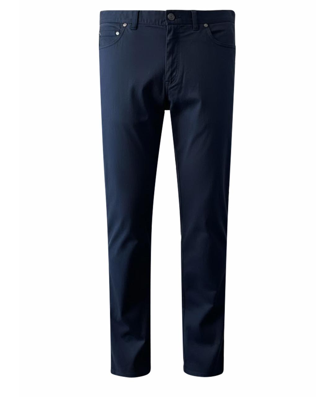 BRIONI Темно-синие хлопковые прямые джинсы, фото 1