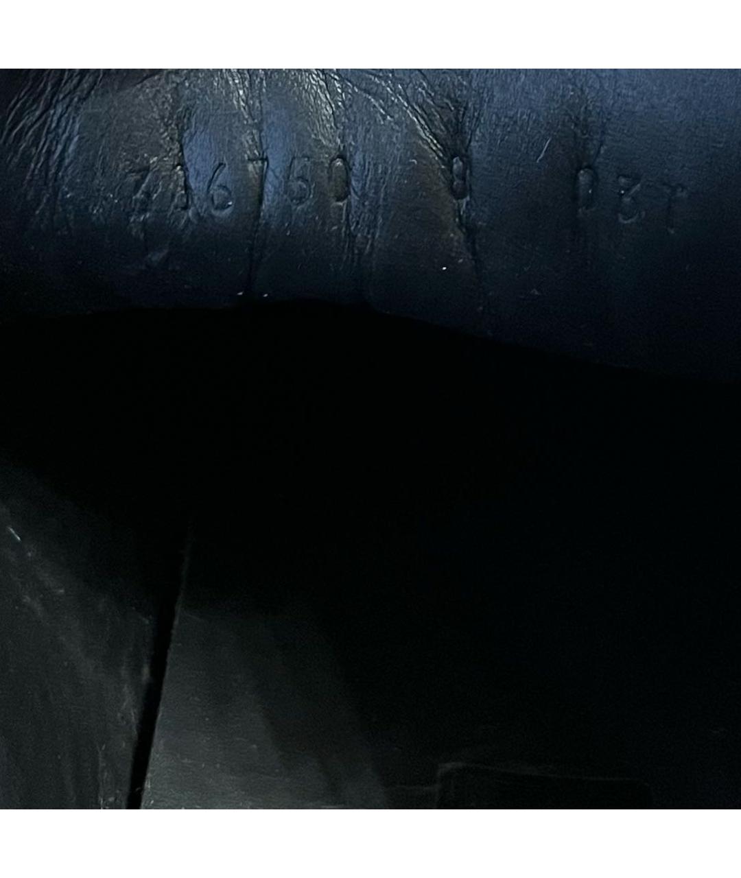 GUCCI Черные кожаные низкие кроссовки / кеды, фото 5