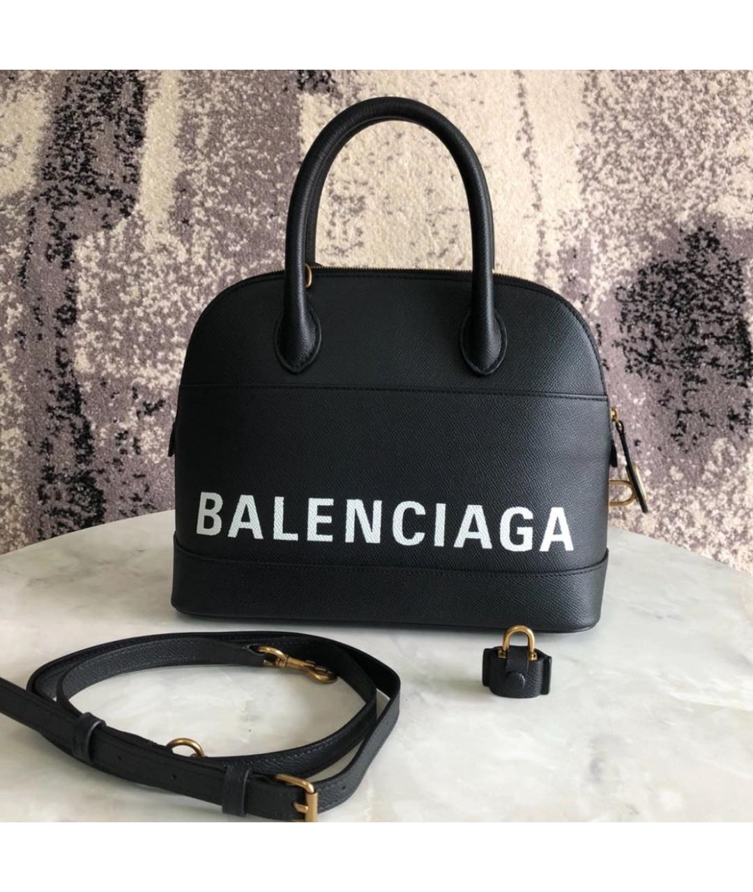 BALENCIAGA Черная кожаная сумка через плечо, фото 3