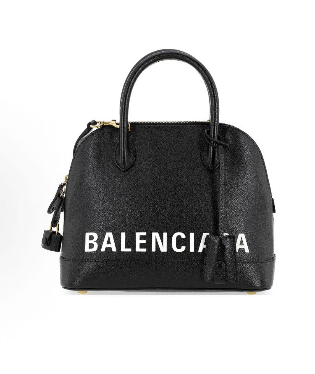 BALENCIAGA Черная кожаная сумка через плечо, фото 5