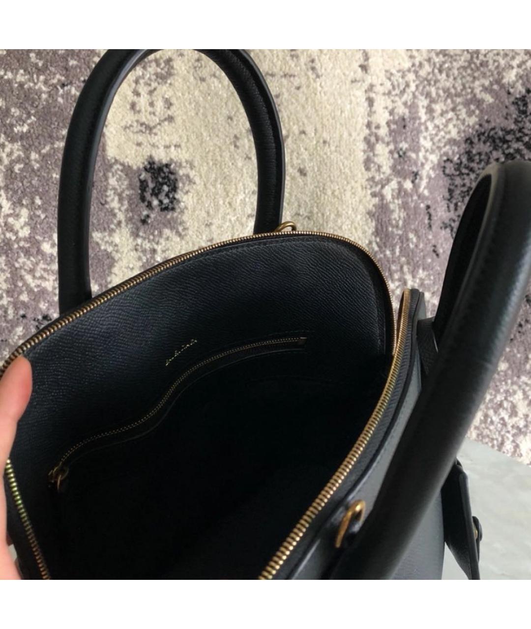 BALENCIAGA Черная кожаная сумка через плечо, фото 4