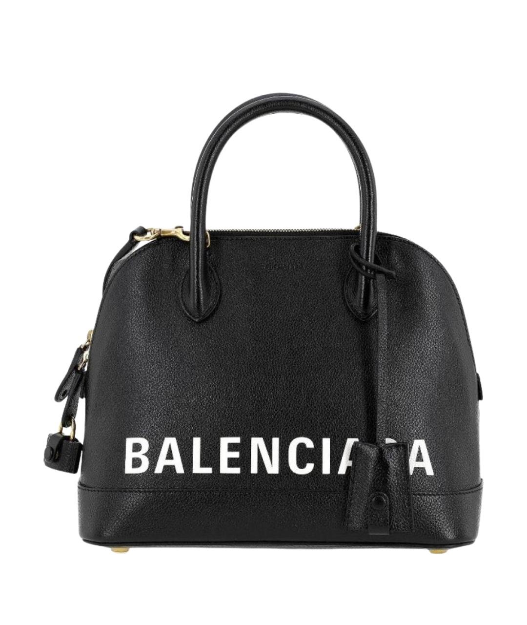 BALENCIAGA Черная кожаная сумка через плечо, фото 1