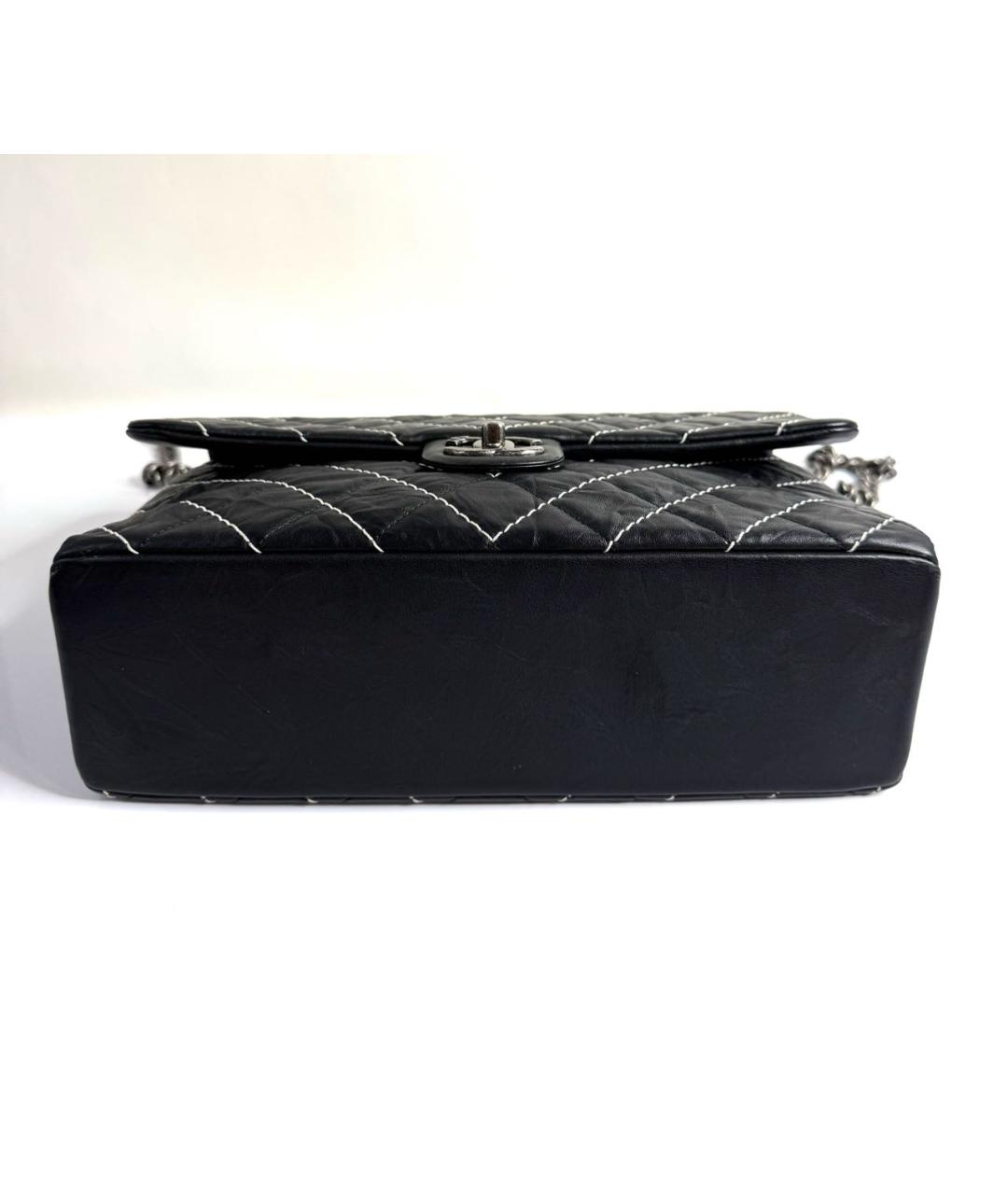 CHANEL Черная кожаная сумка через плечо, фото 8