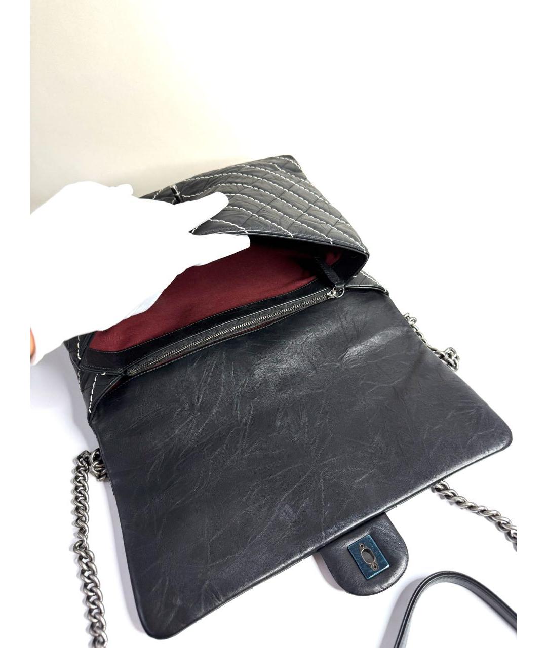 CHANEL Черная кожаная сумка через плечо, фото 6
