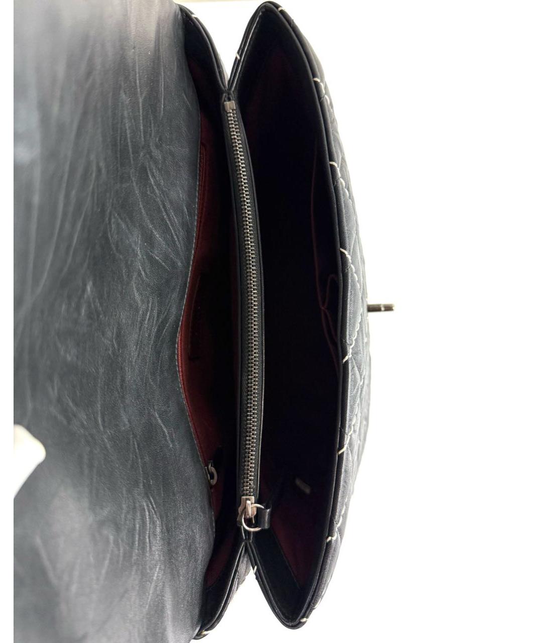 CHANEL Черная кожаная сумка через плечо, фото 7