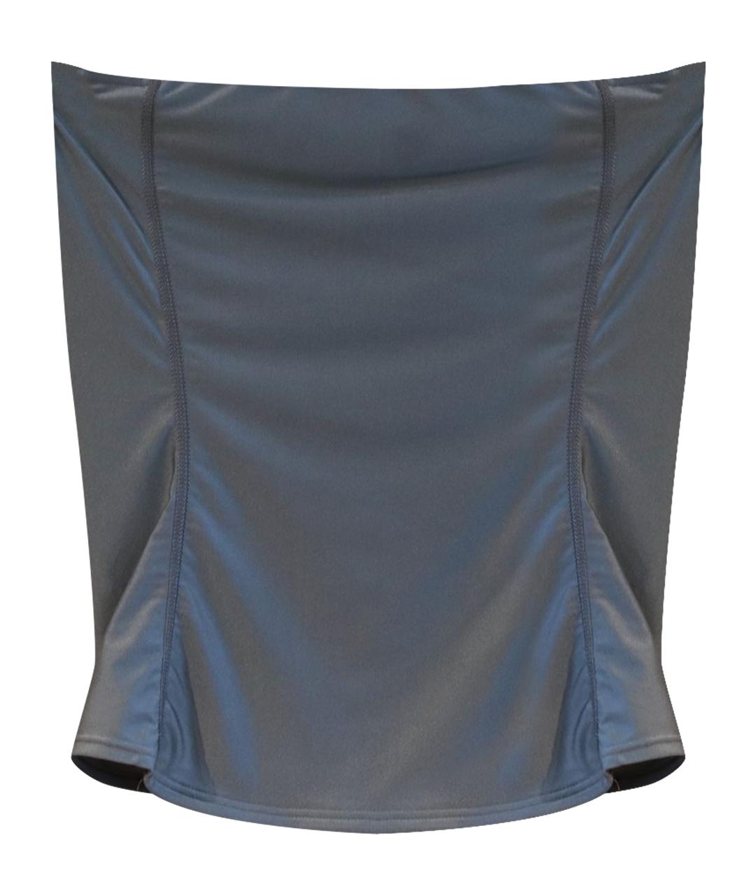 SAINT LAURENT Серебрянный полиамидовый корсет, фото 1