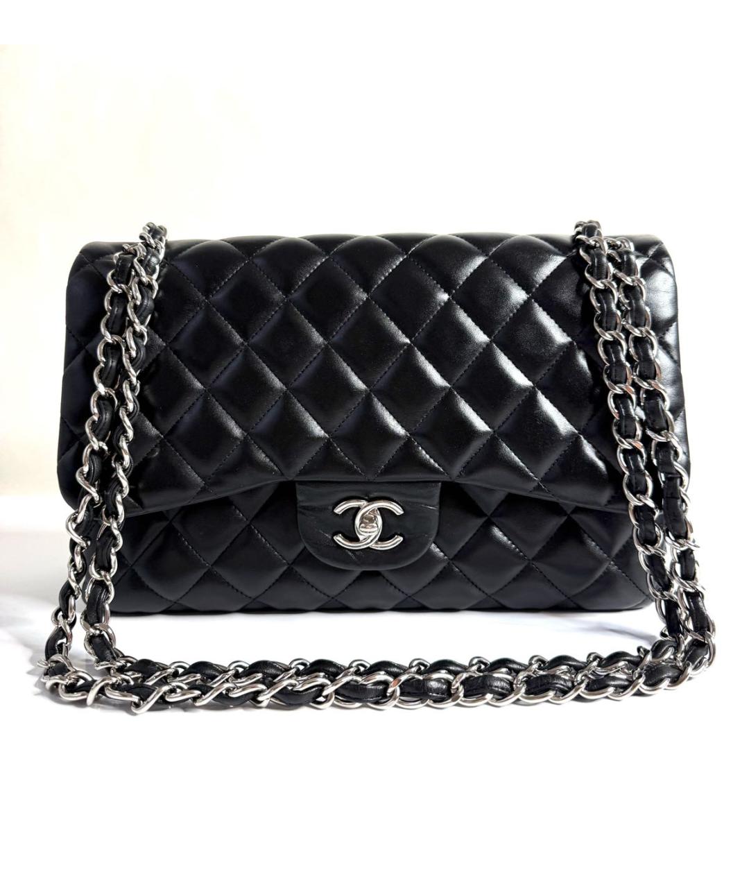 CHANEL Черная кожаная сумка через плечо, фото 2