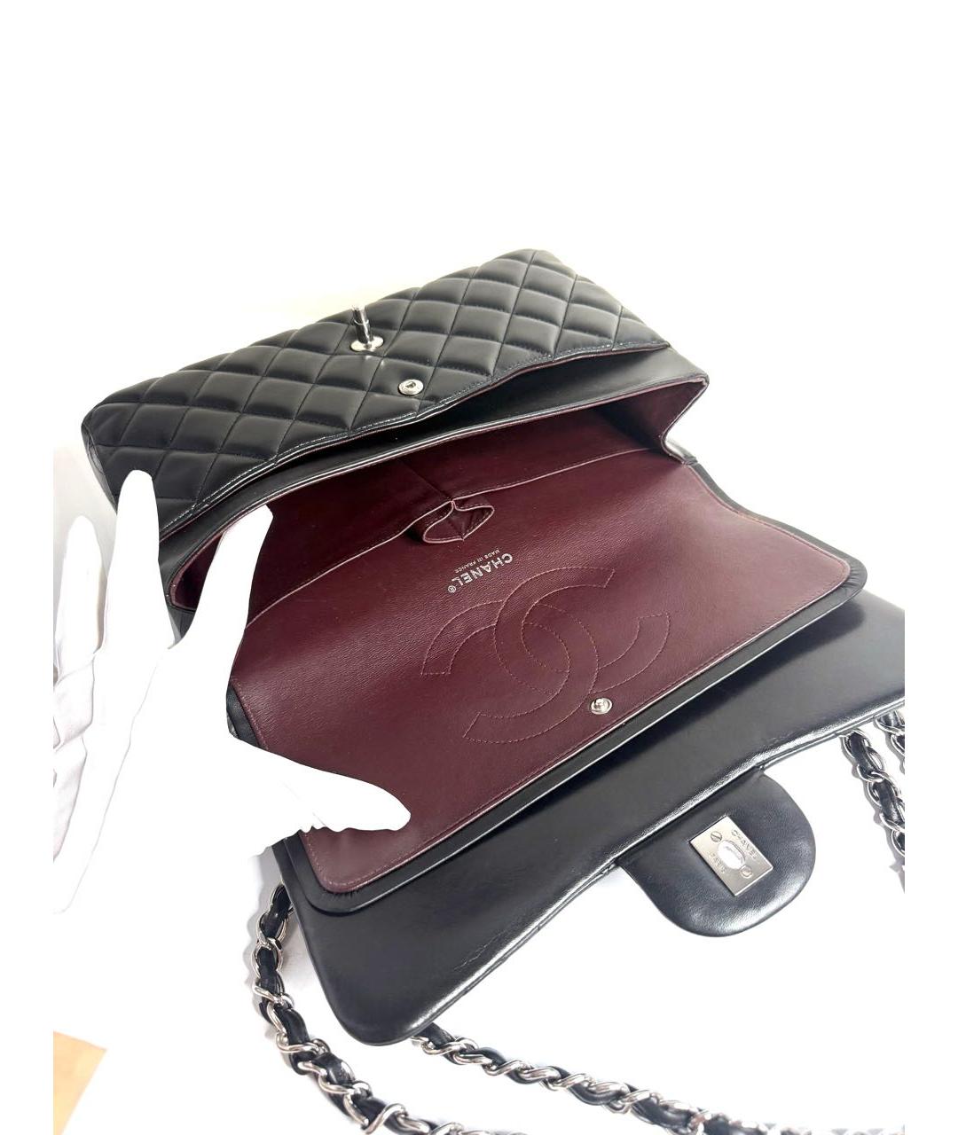 CHANEL Черная кожаная сумка через плечо, фото 6