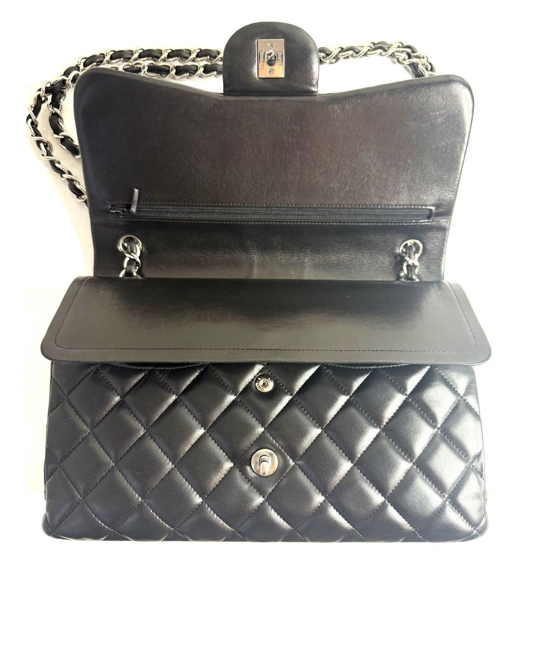 CHANEL Черная кожаная сумка через плечо, фото 7