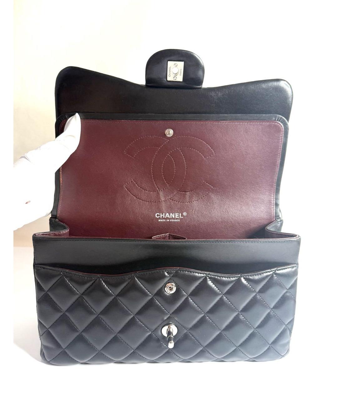 CHANEL Черная кожаная сумка через плечо, фото 5